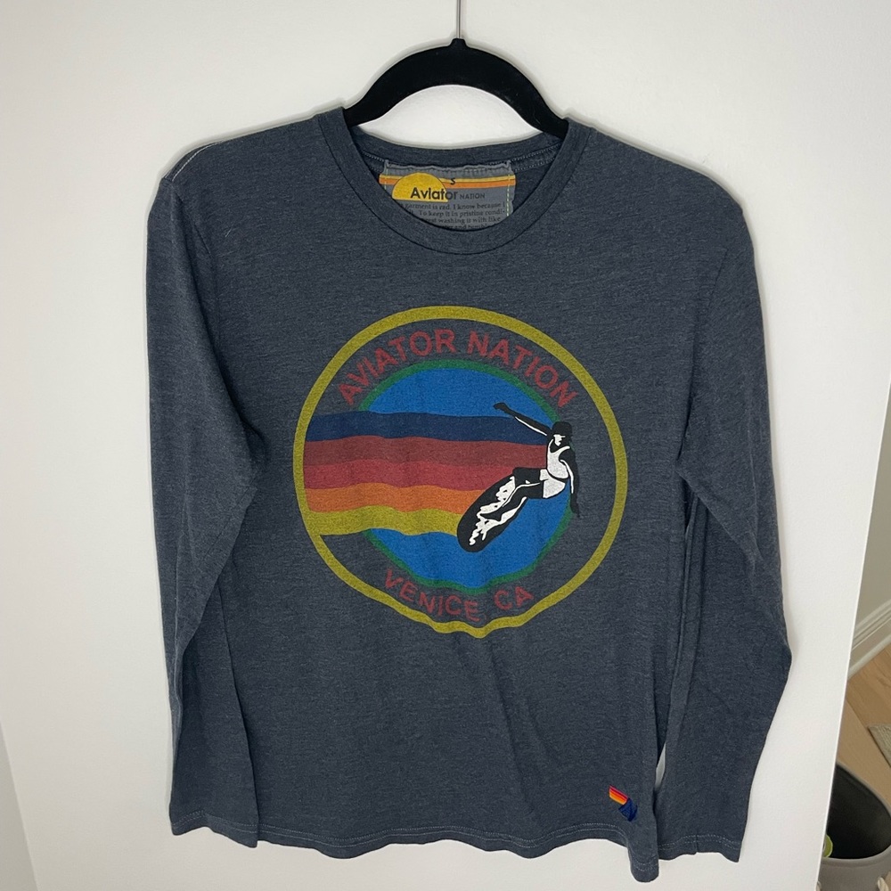 Aviator Nation long sleeve t shirt, size small, excellent condition.